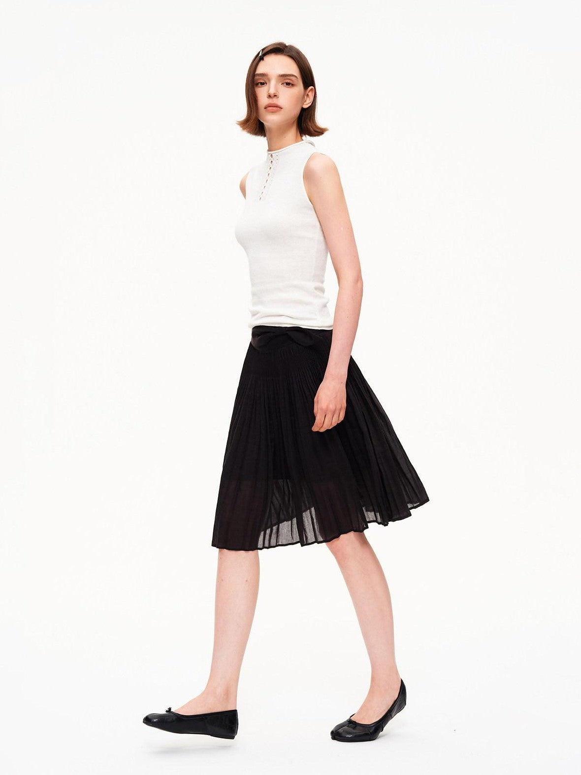 STRIKE A POSE Voluminous Umbrella Pleated Bow High Waist Women&