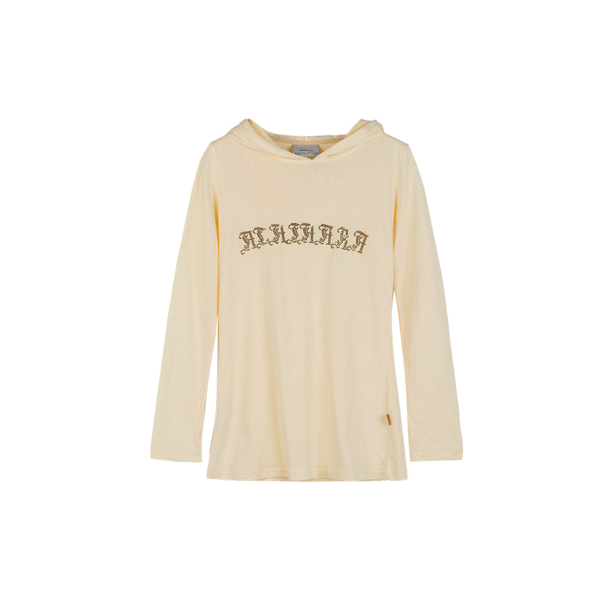 Achihara Summer Cool Long Sleeve Hooded Split Hem T Shirt