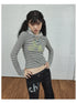 Universe Stripe Hoodie Soft Vintage Print Tee