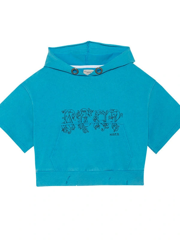 Vintage Washed Cotton Hoodie Tee