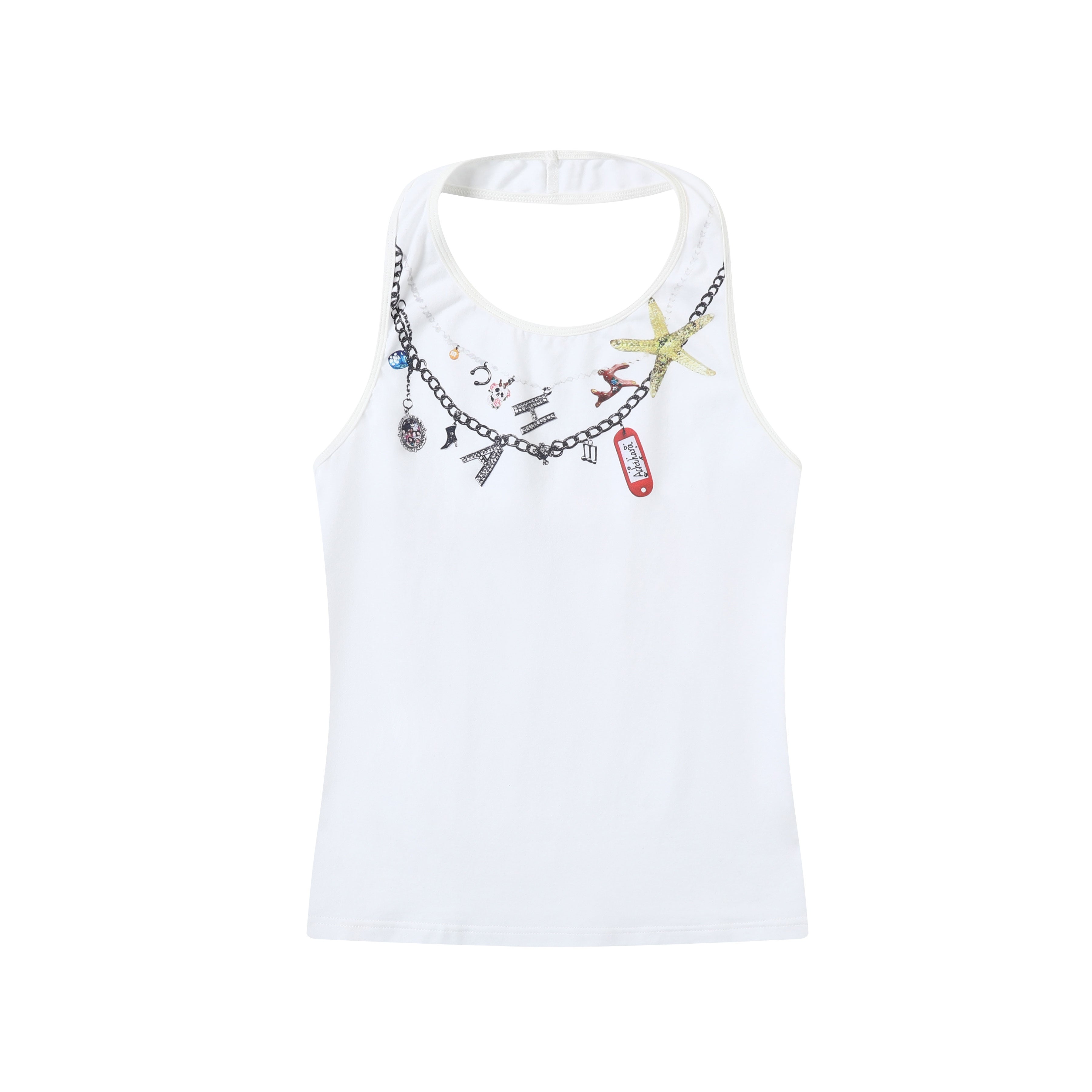Achihara Alocasia Cotton Tee With Star Charm