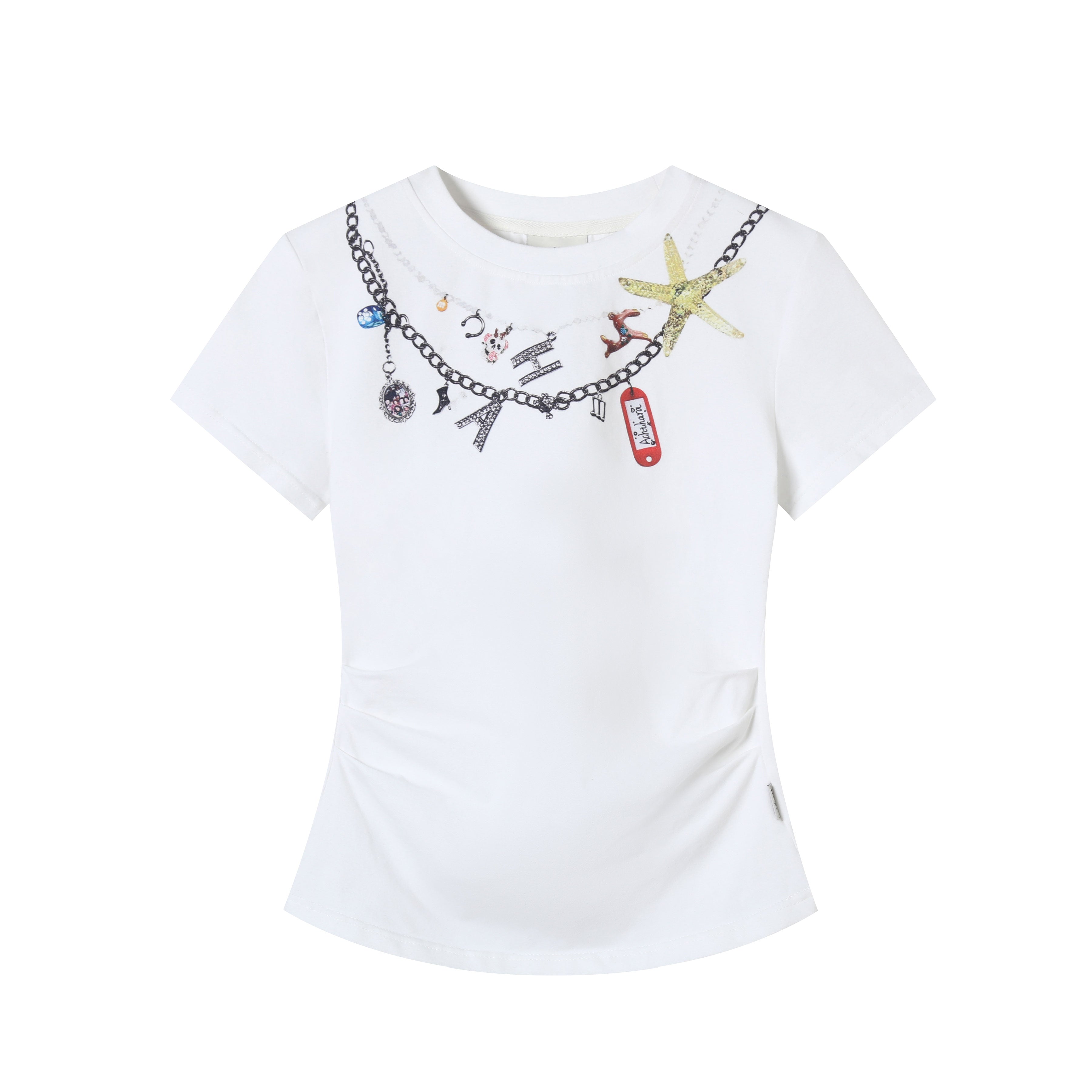 Achihara Alocasia Cotton Tee With Star Charm