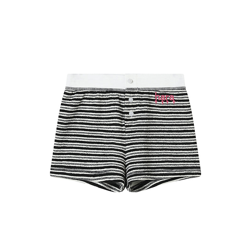 Achihara Breton Stripe Drawstring Ankle Pants
