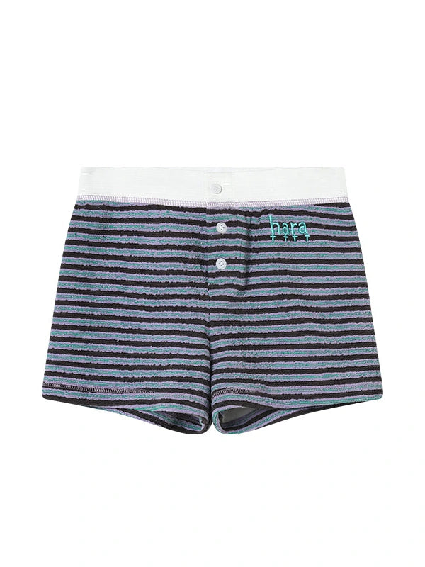 Breton Stripe Drawstring Ankle Pants