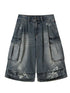 Seal Freckle Washed Denim Shorts