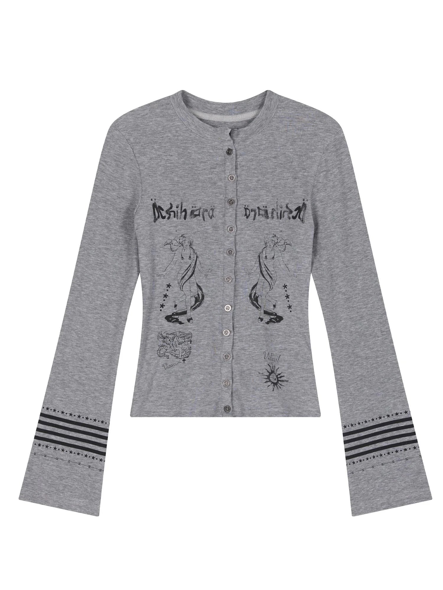 Autumn Sequence Flared Sleeve Cardigan