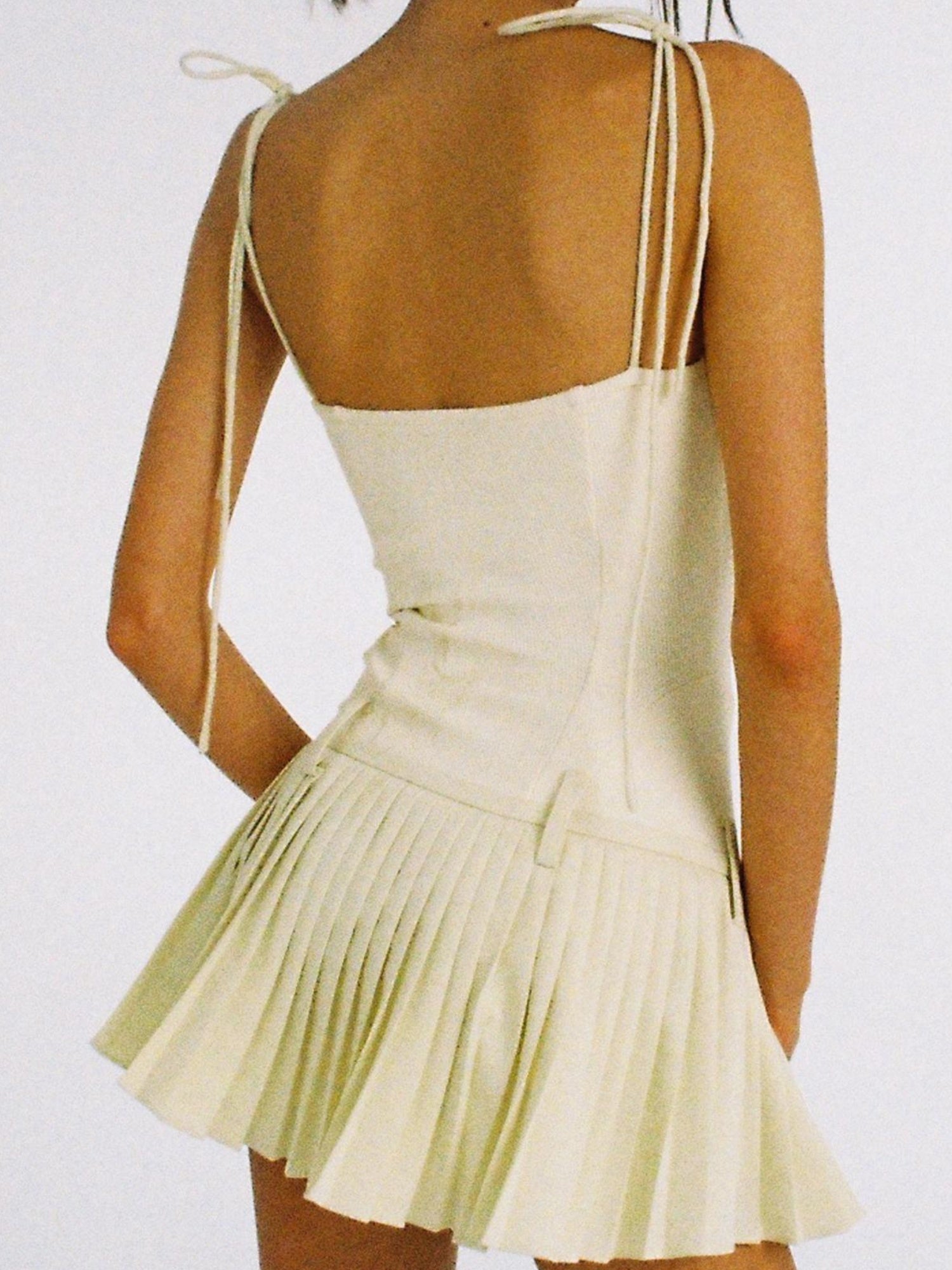 SweetChilling Sexy Mini Denim Bustier Dress With Pleats Dresses