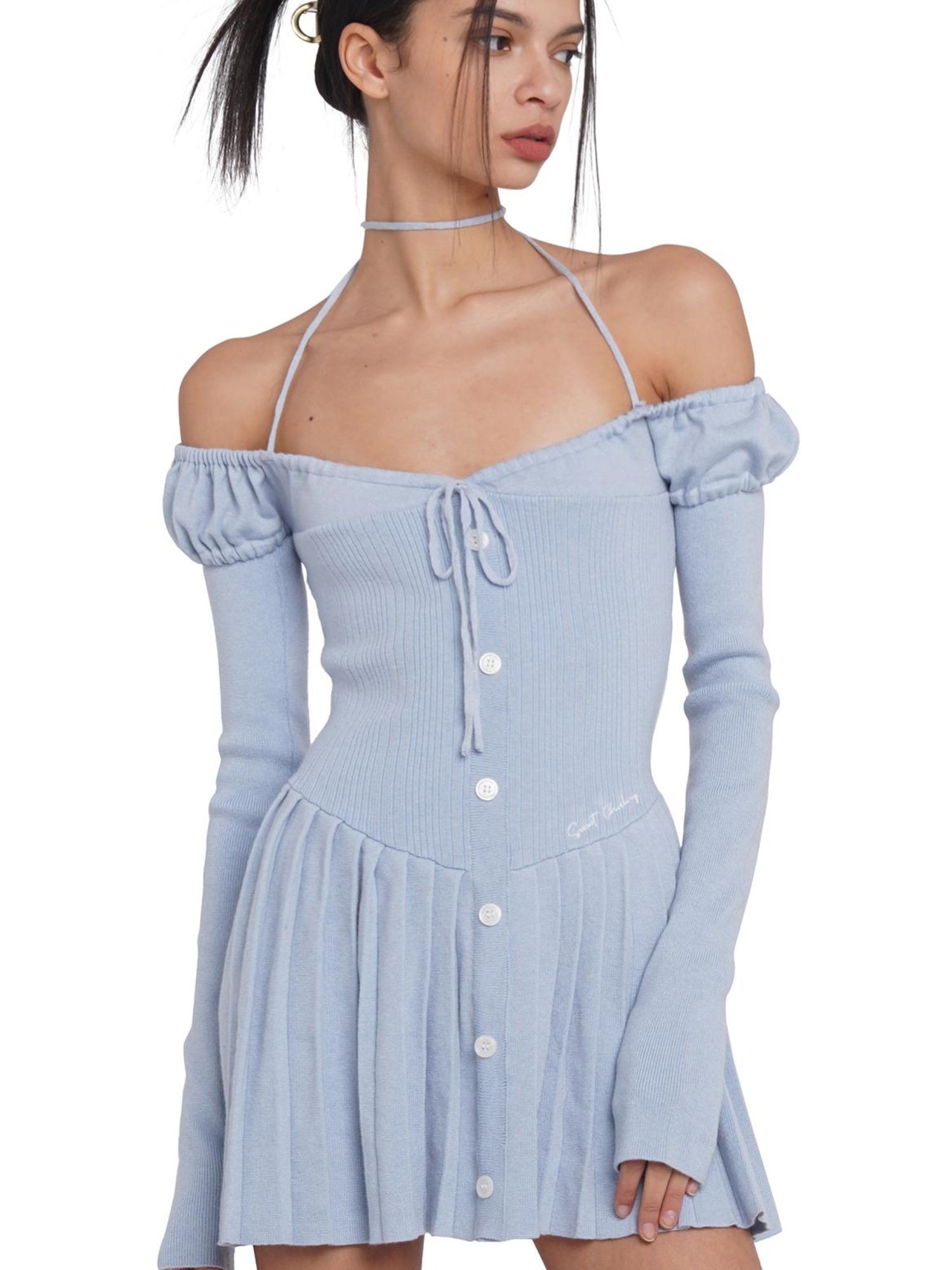 SweetChilling Sexy Spaghetti Strap Bodycon Mini Skater Dress
