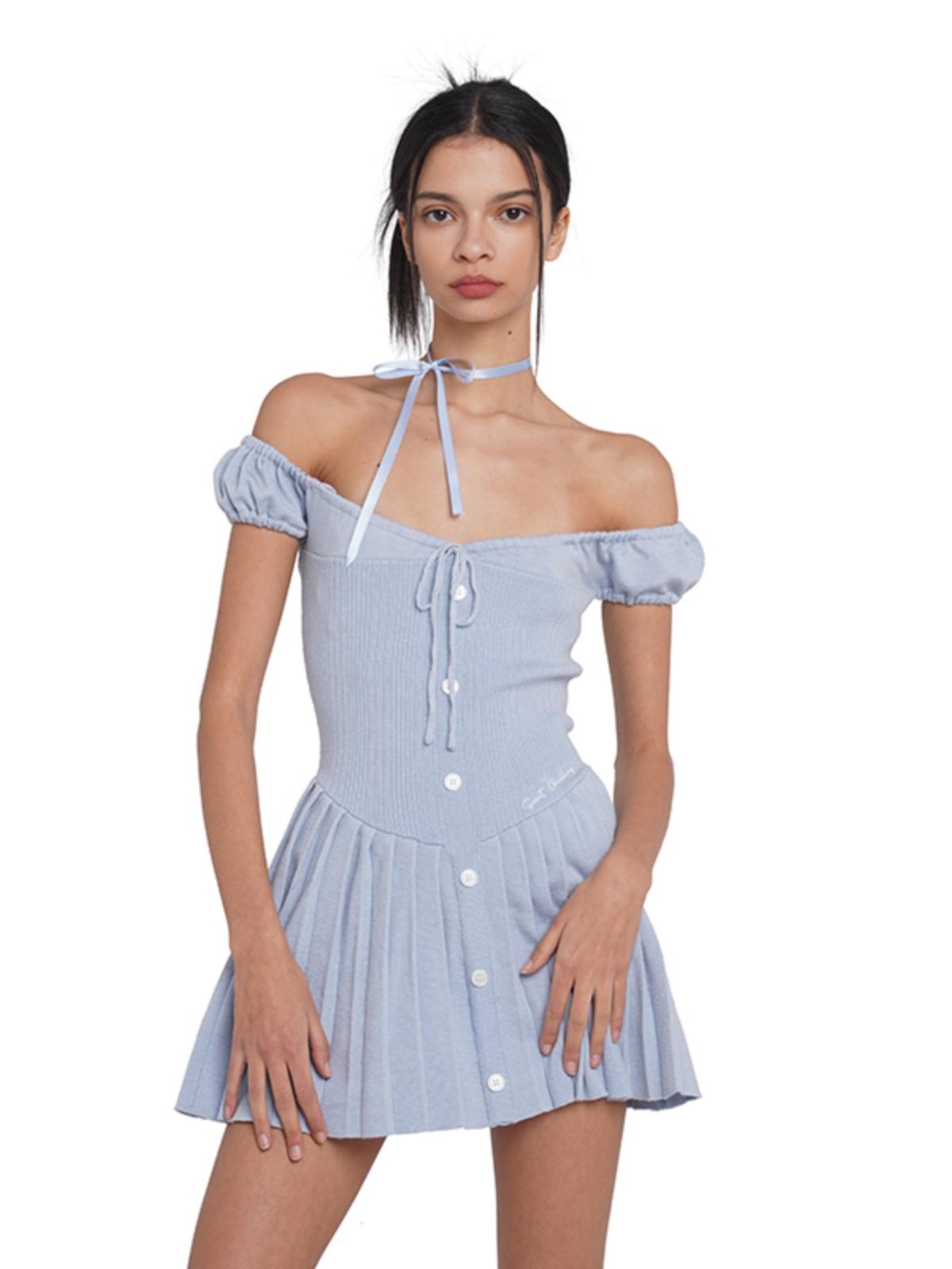 SweetChilling Sexy Spaghetti Strap Bodycon Mini Skater Dress