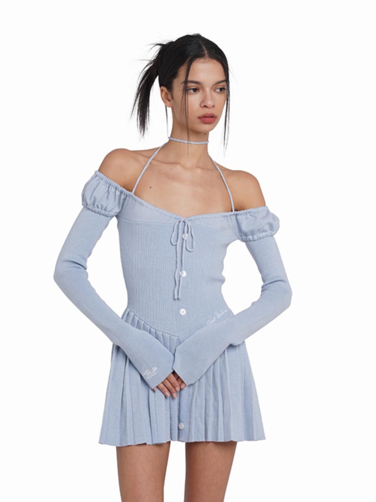 SweetChilling Sexy Spaghetti Strap Bodycon Mini Skater Dress