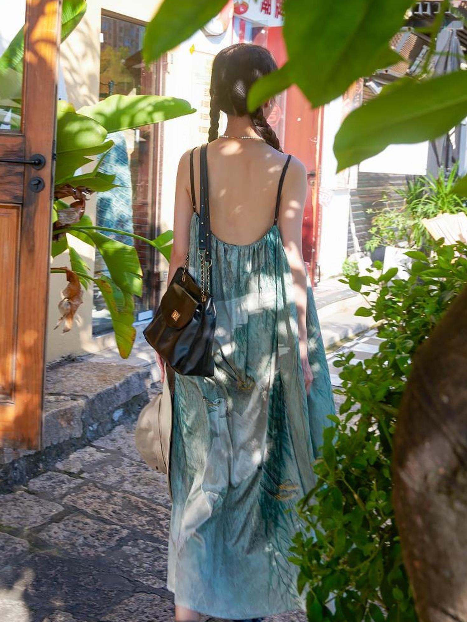 Sweet Mi Shadow Blossom Ethnic Chic Vacation Dress