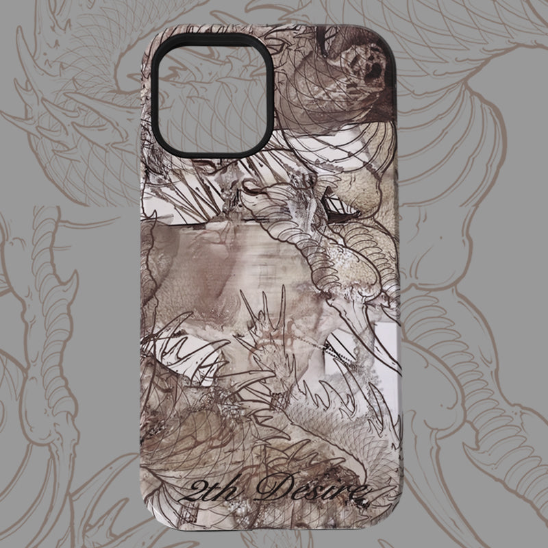 2th Desire Dual Layer Korean Film Case For Iphone Dragon Year Design