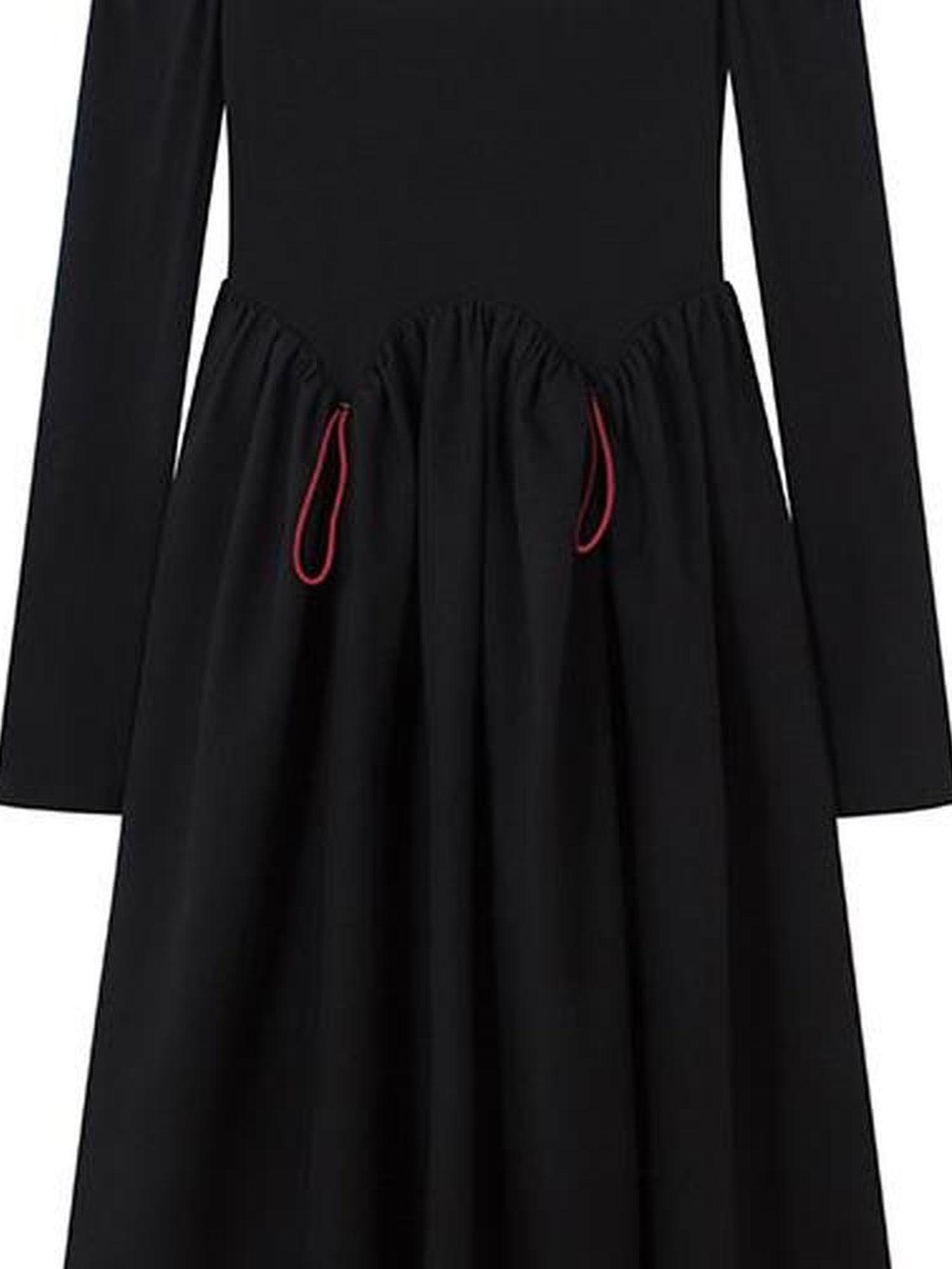 DIDDI MODA Shoulder Cutout Colorblock Knit Maxi Dress