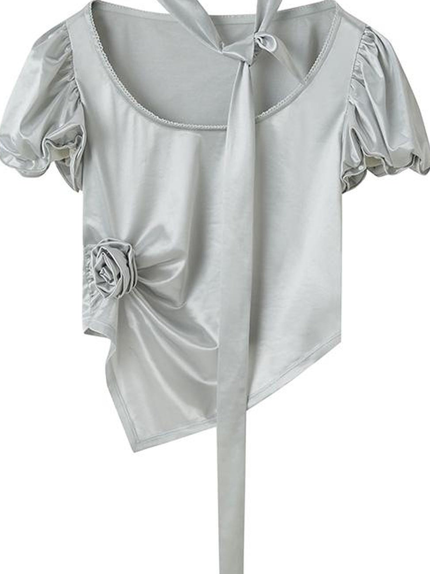 DIDDI MODA Silky Bloom Sleeve Top