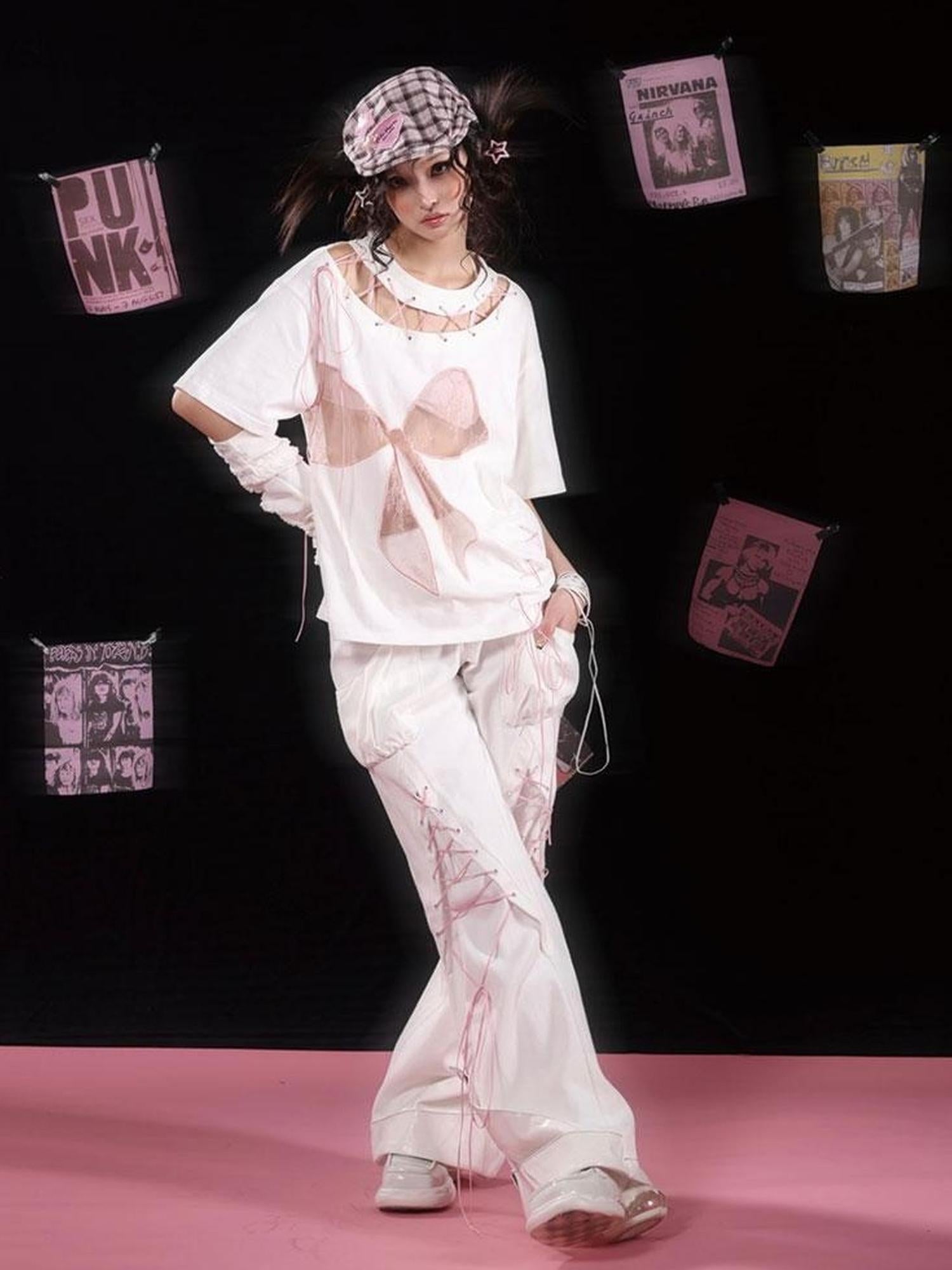 WSW WUSHENWU Silky White Pain Relief High Street Jeans