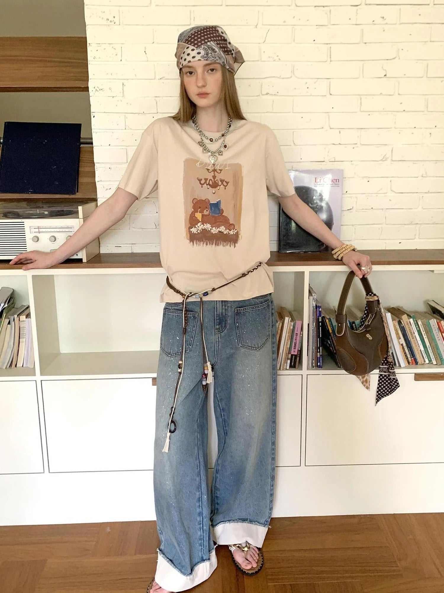 Silver Frayed Hem Straight Jeans