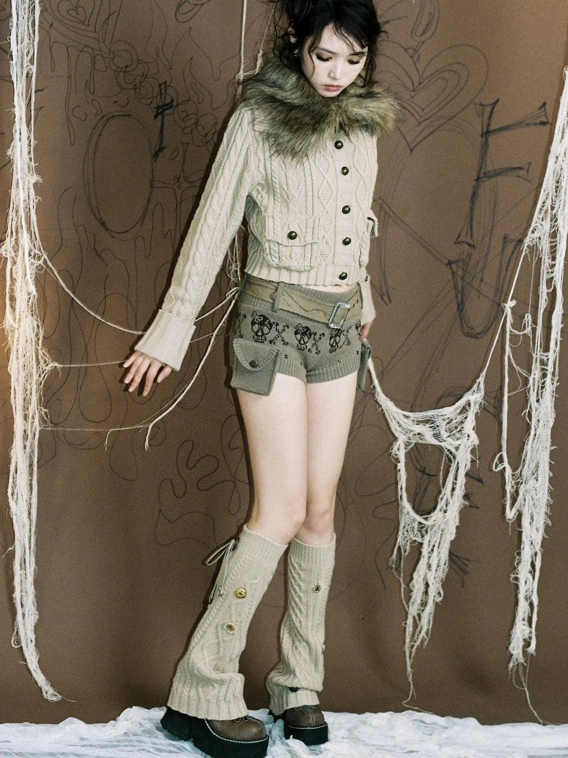 Skull Bootcut Leg Warmers
