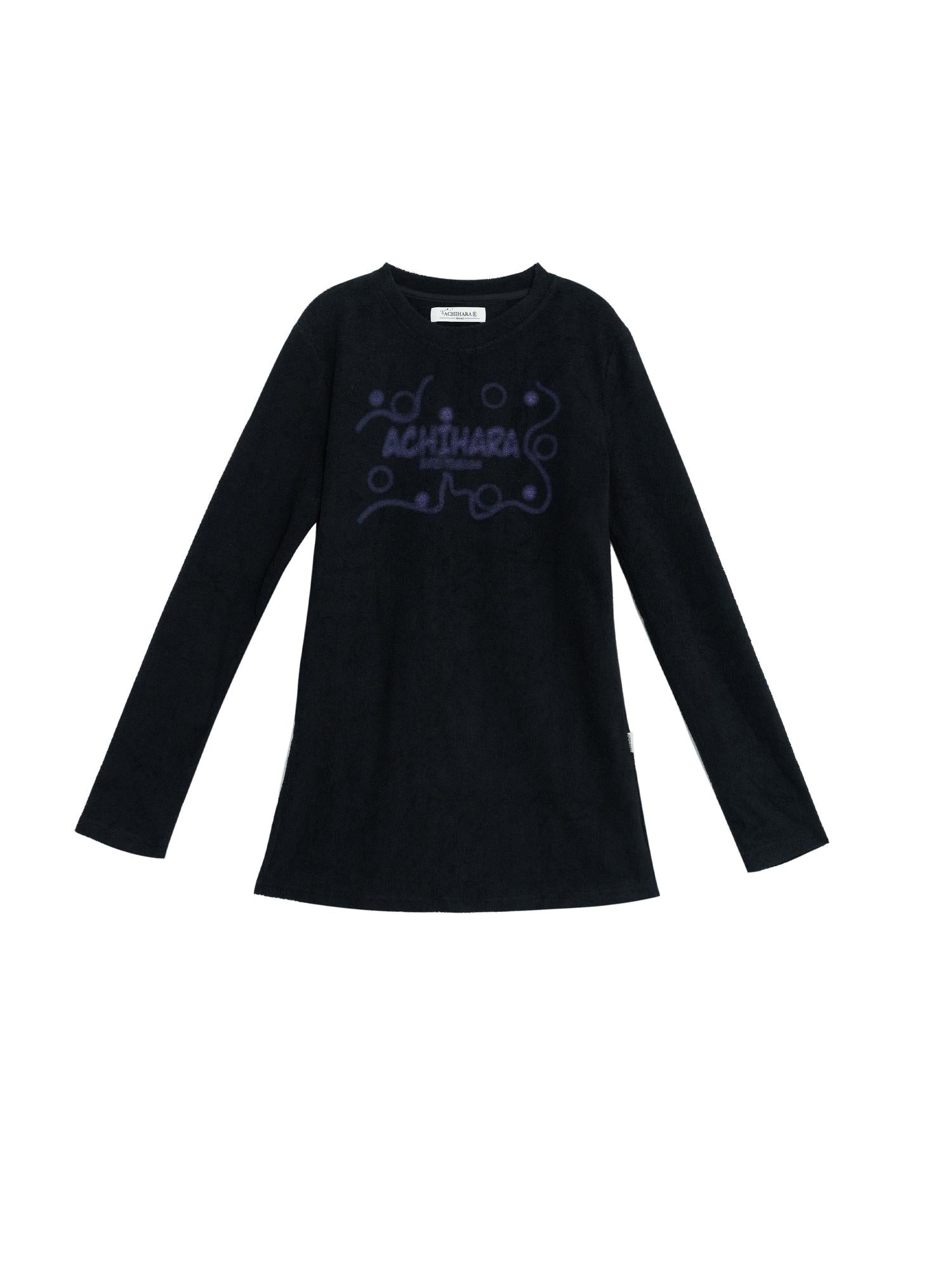 Achihara Soft Cozy Long Sleeve Tee With Split Hem