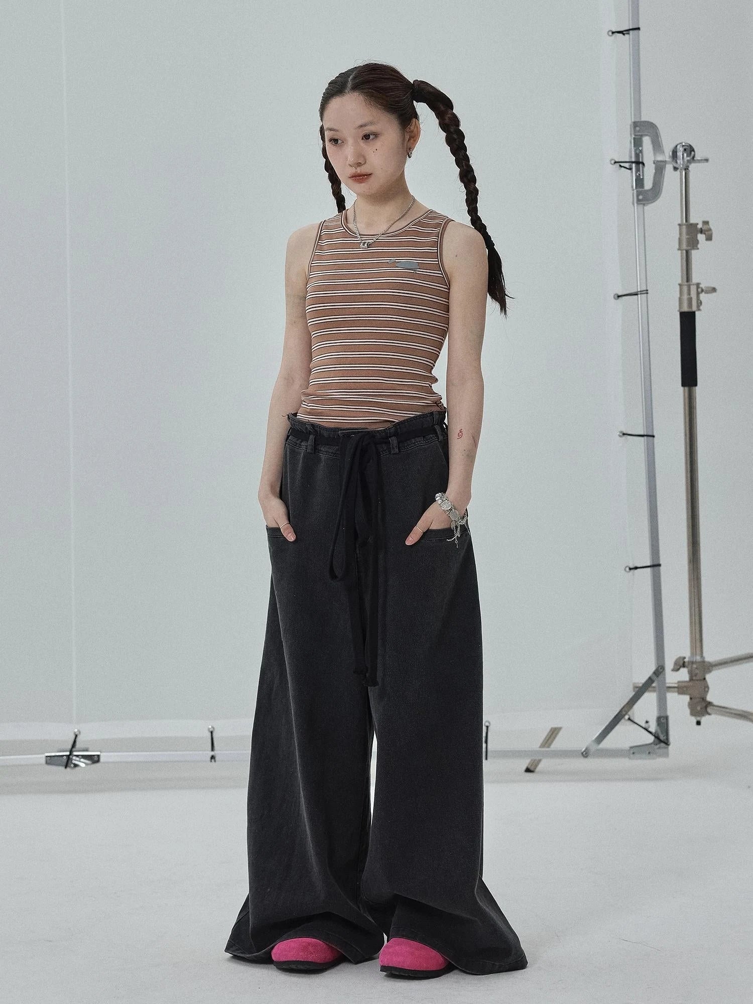 Sleeveless Striped Cotton Tank Top For Women Summer Fall Layering Essential