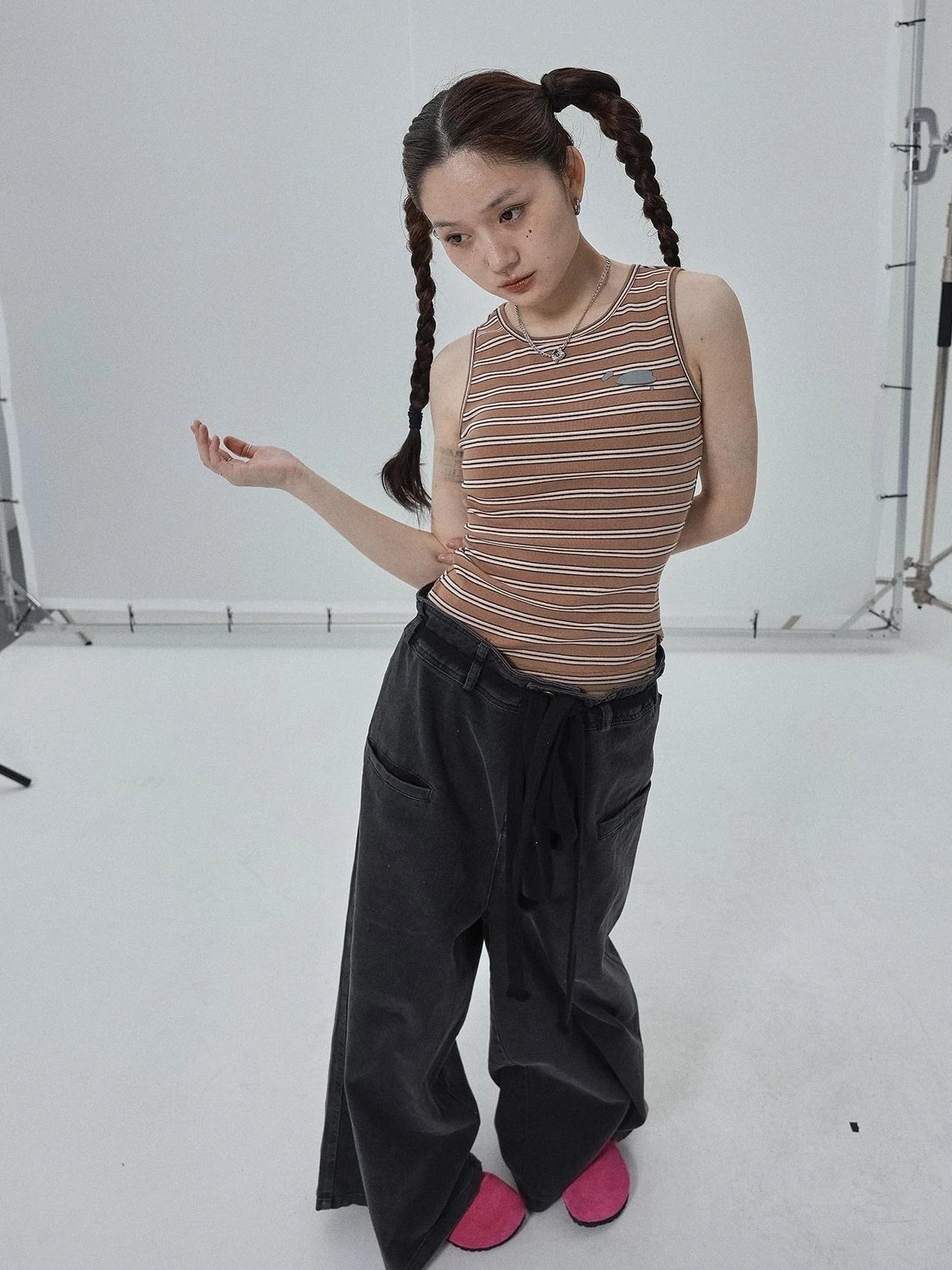 Sleeveless Striped Cotton Tank Top For Women Summer Fall Layering Essential