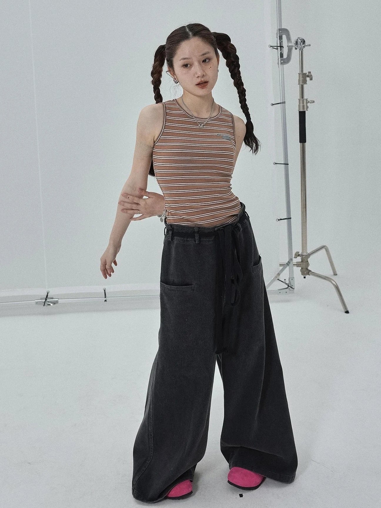 Sleeveless Striped Cotton Tank Top For Women Summer Fall Layering Essential