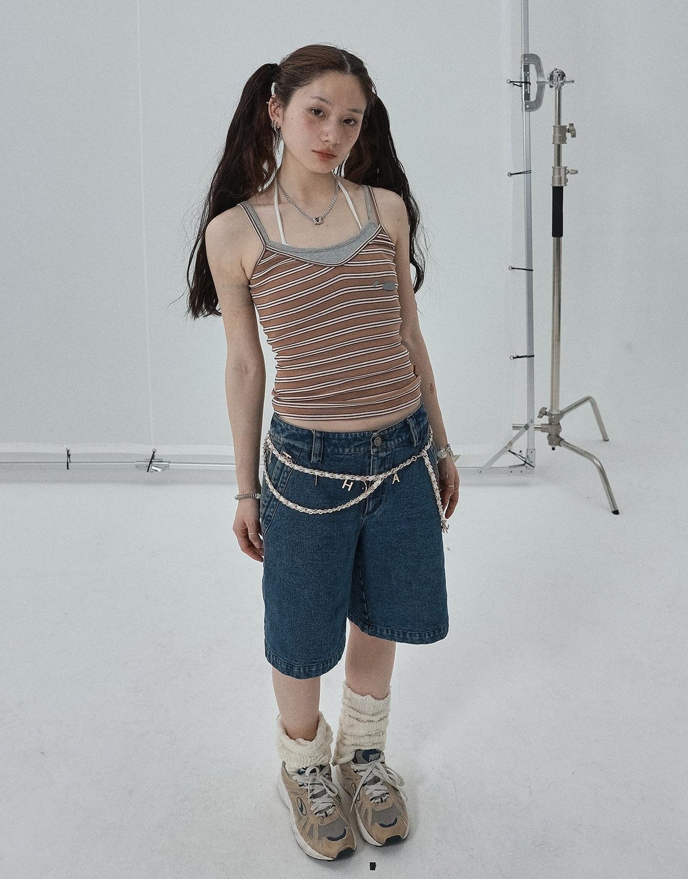 Achihara Sleeveless Striped Cotton Tank Top For Women Summer Fall Layering Essential