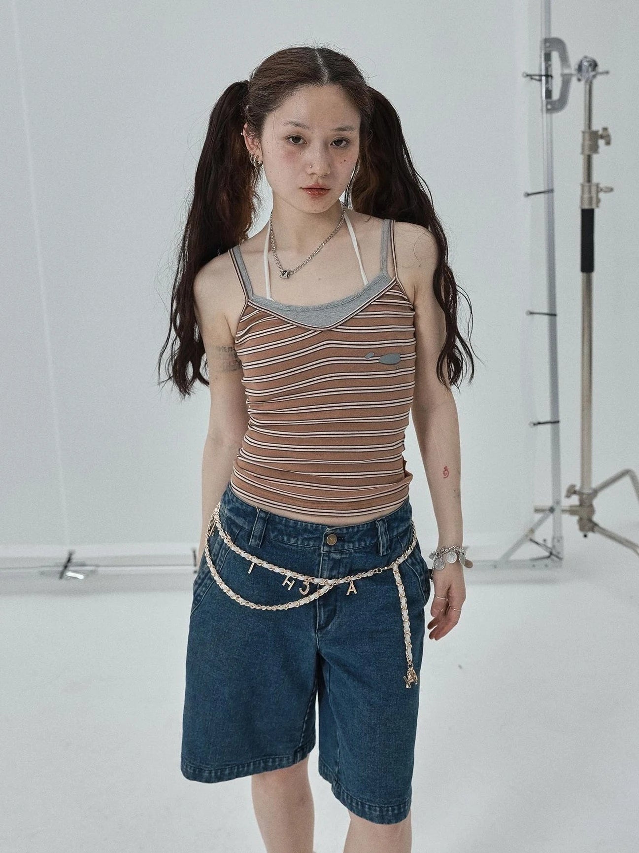 Sleeveless Striped Cotton Tank Top For Women Summer Fall Layering Essential
