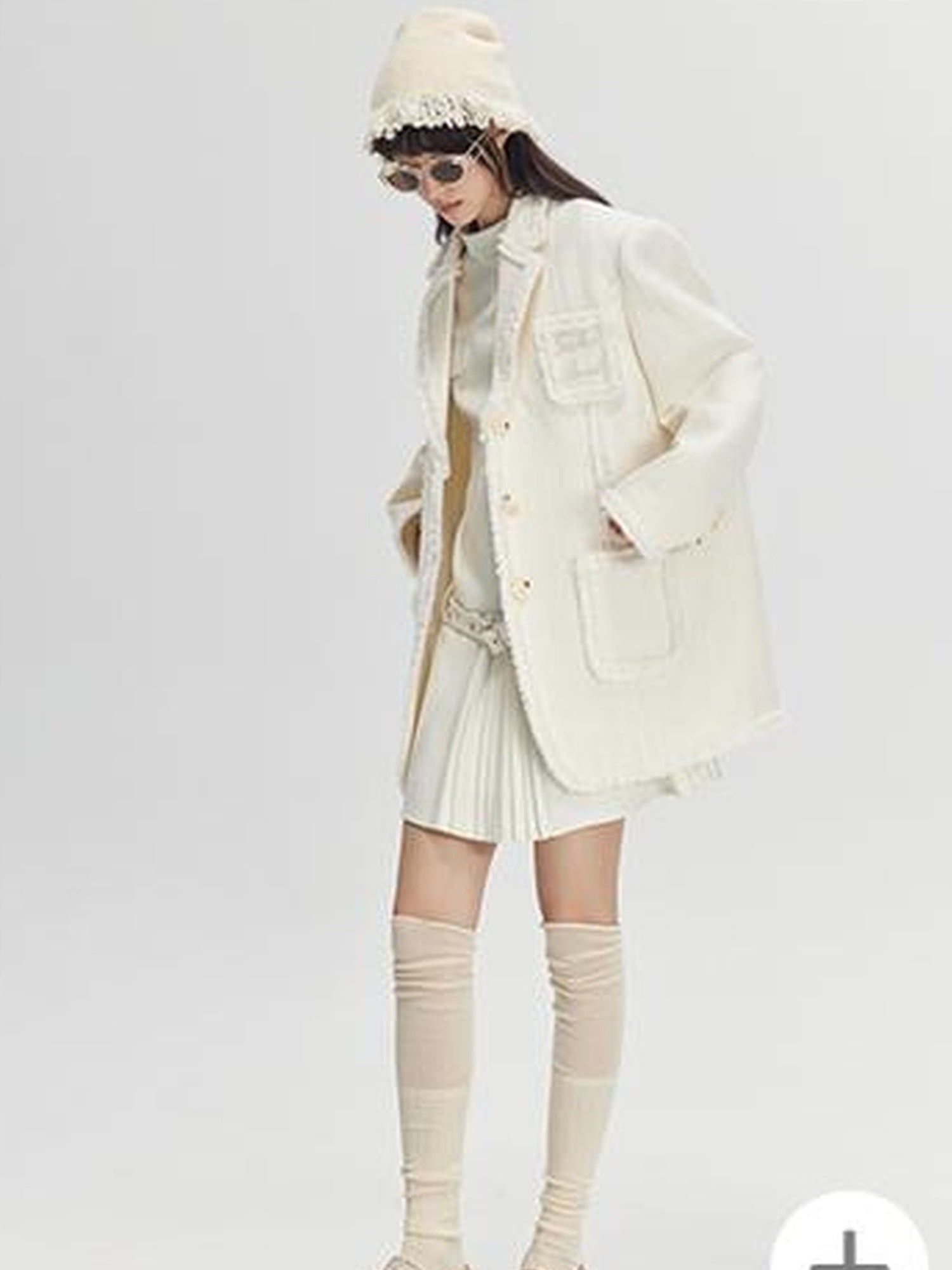 DIDDI MODA Snow Elf Cozy Fringe Hat Scarf Set