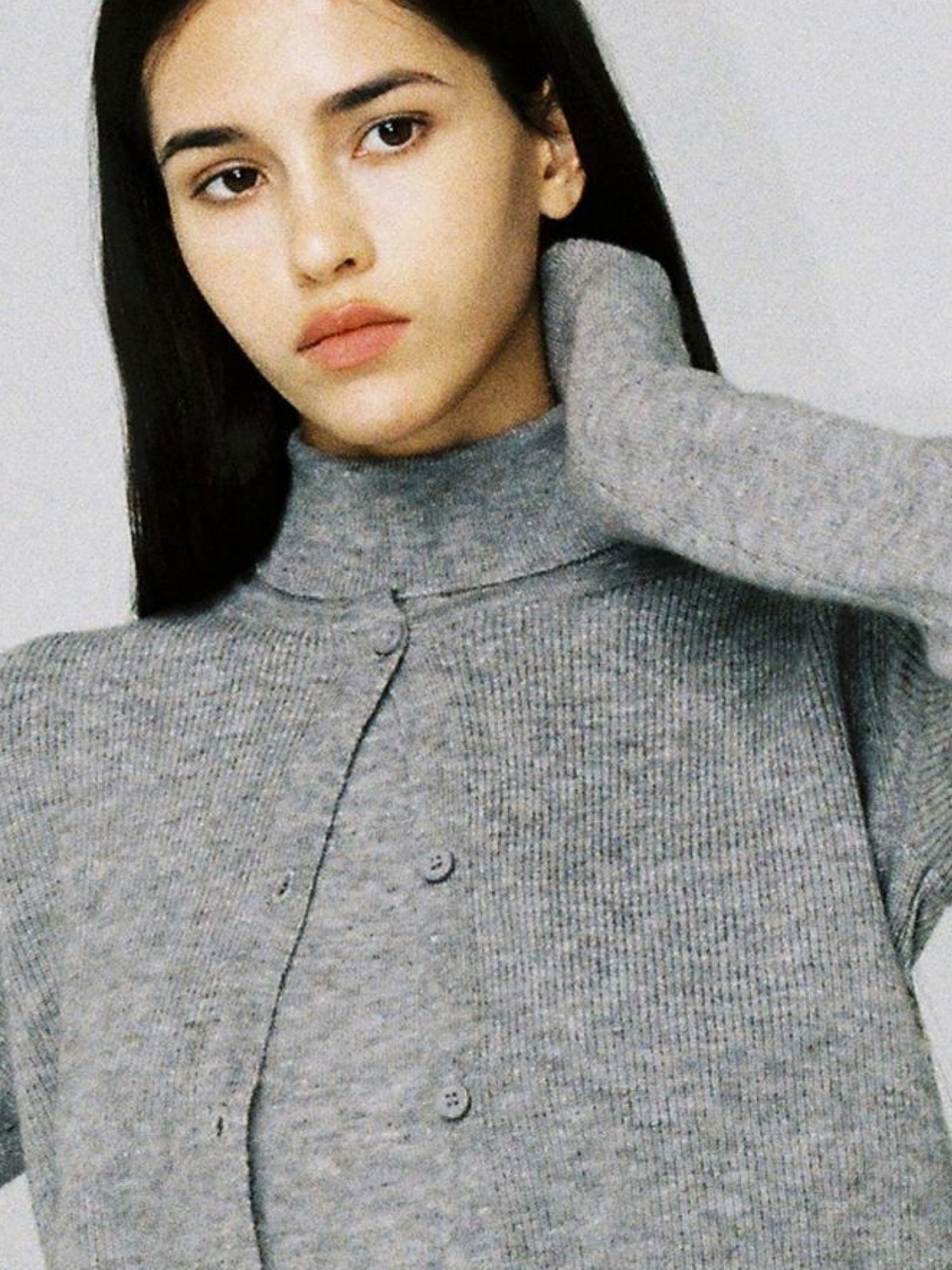 SweetChilling Soft Knit Sleeveless High-Neck Crop Top & Cardigan Set Sweaters