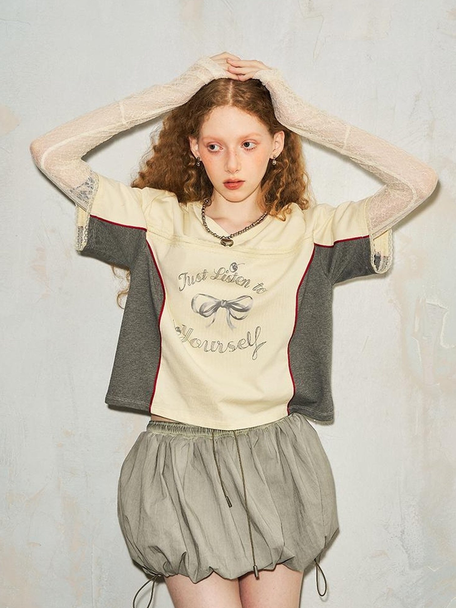 DIDDI MODA Sporty Bloom Short Skirt With Drawstring