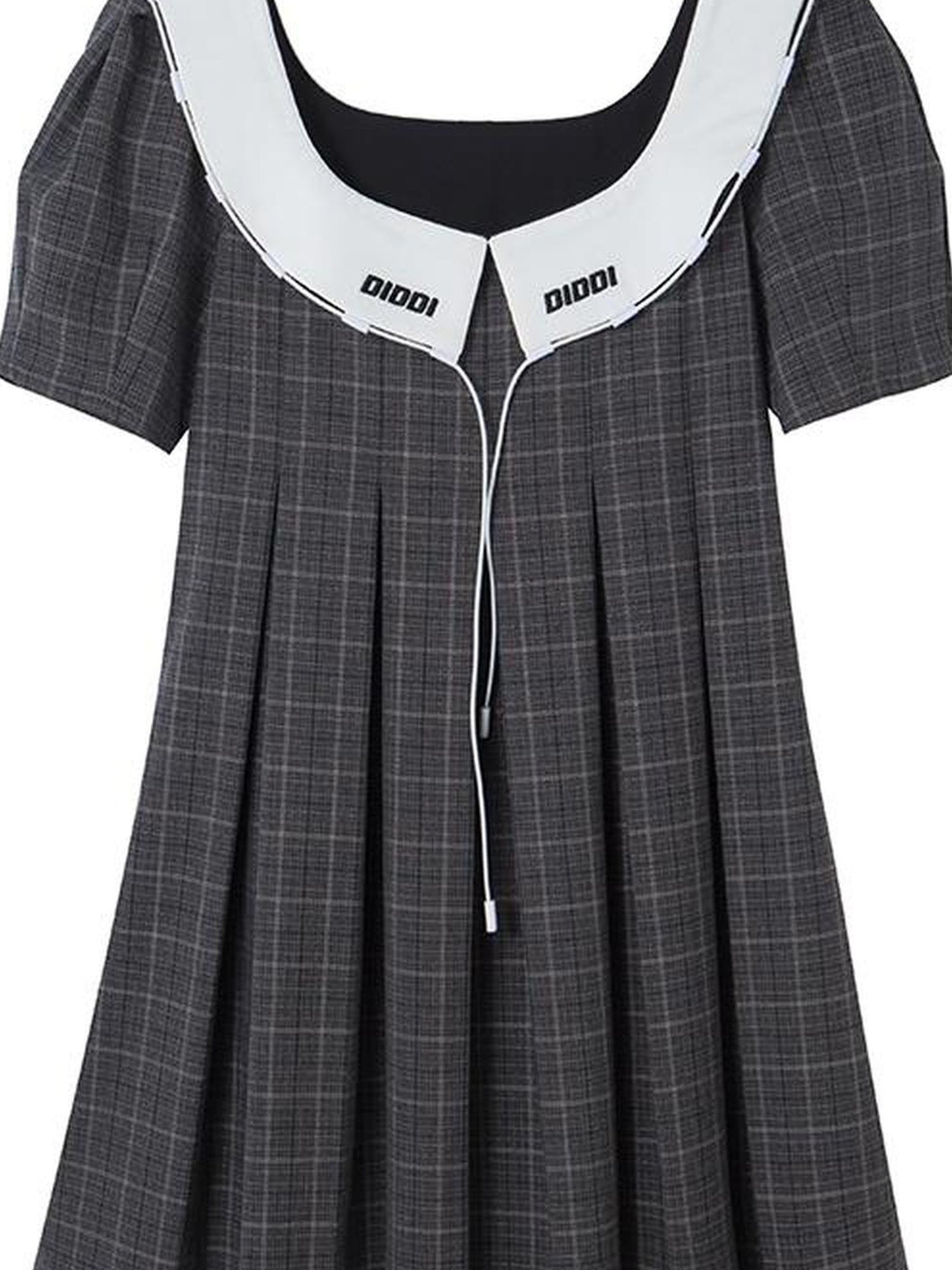 DIDDI MODA Spring College Collar Contrast Dress