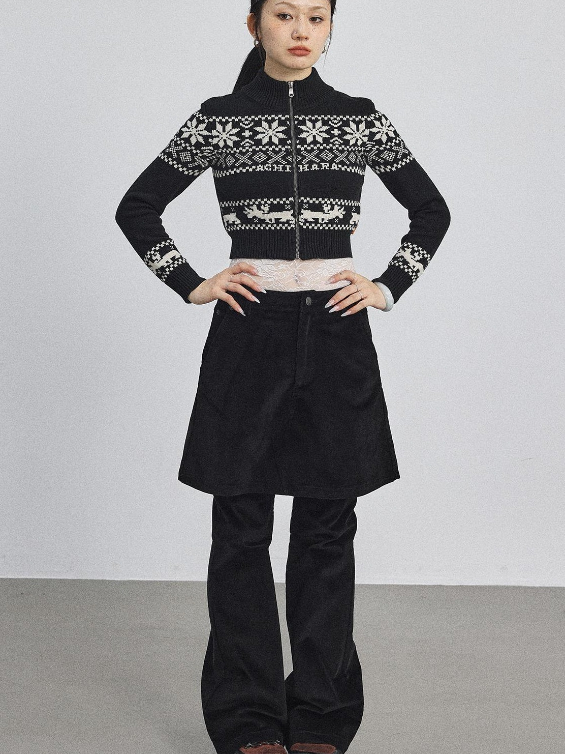 Achihara Spring Knit Cardigan Top For Women New Year Outfits