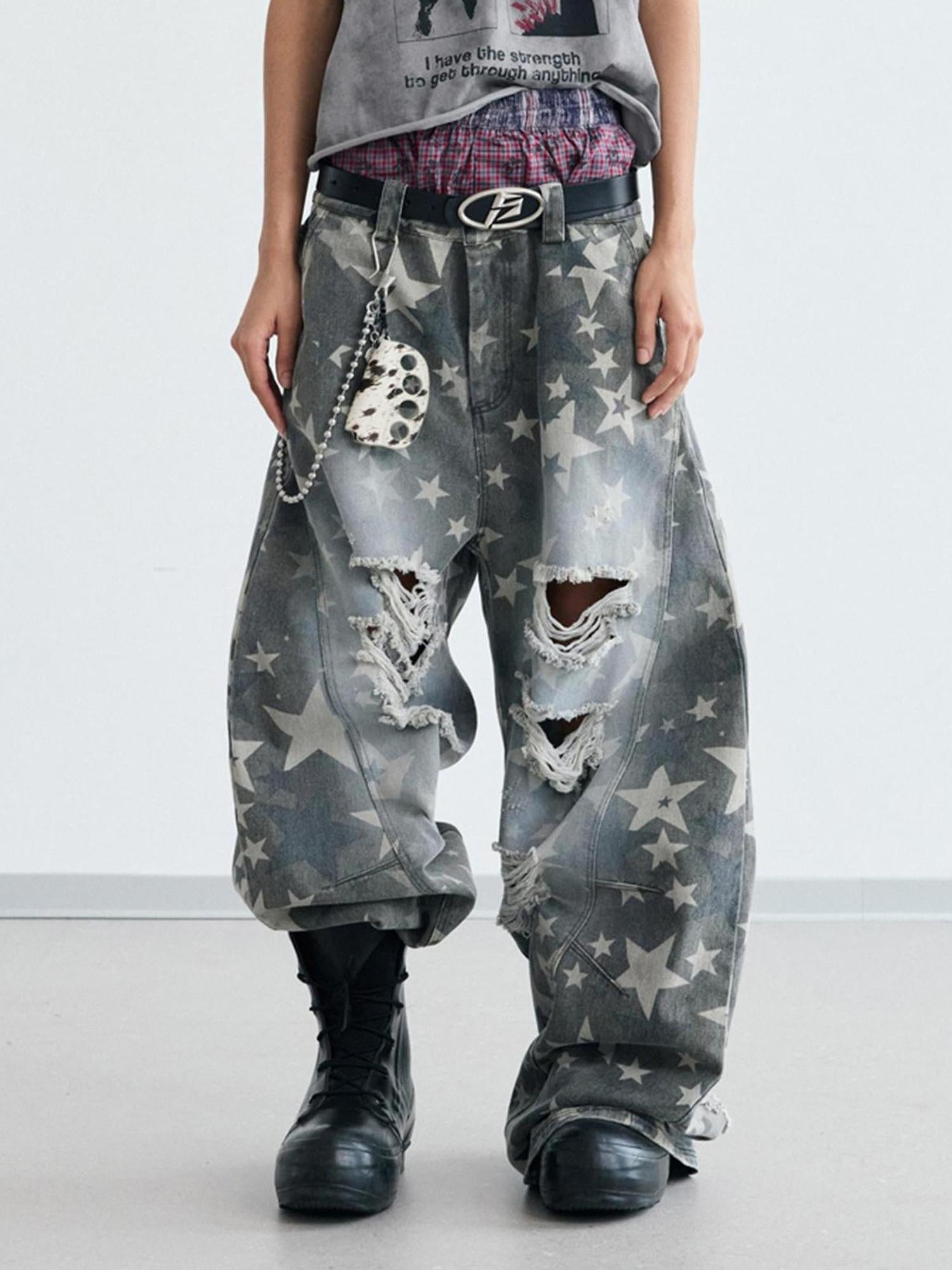 Peoplesense Star Ripped Scimitar Pants