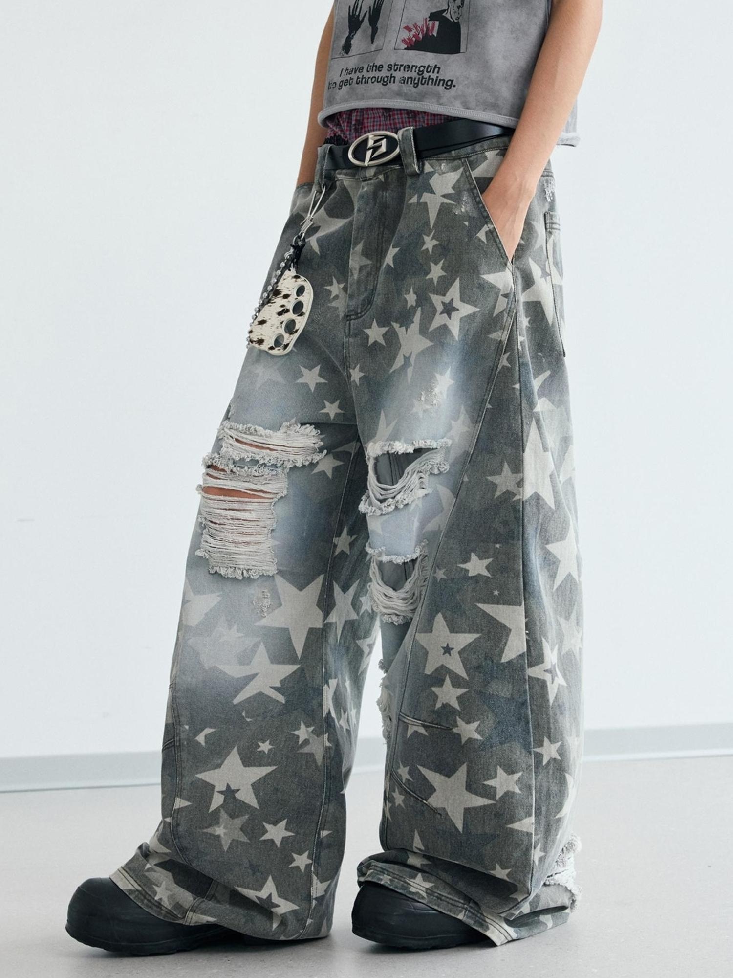 Peoplesense Star Ripped Scimitar Pants