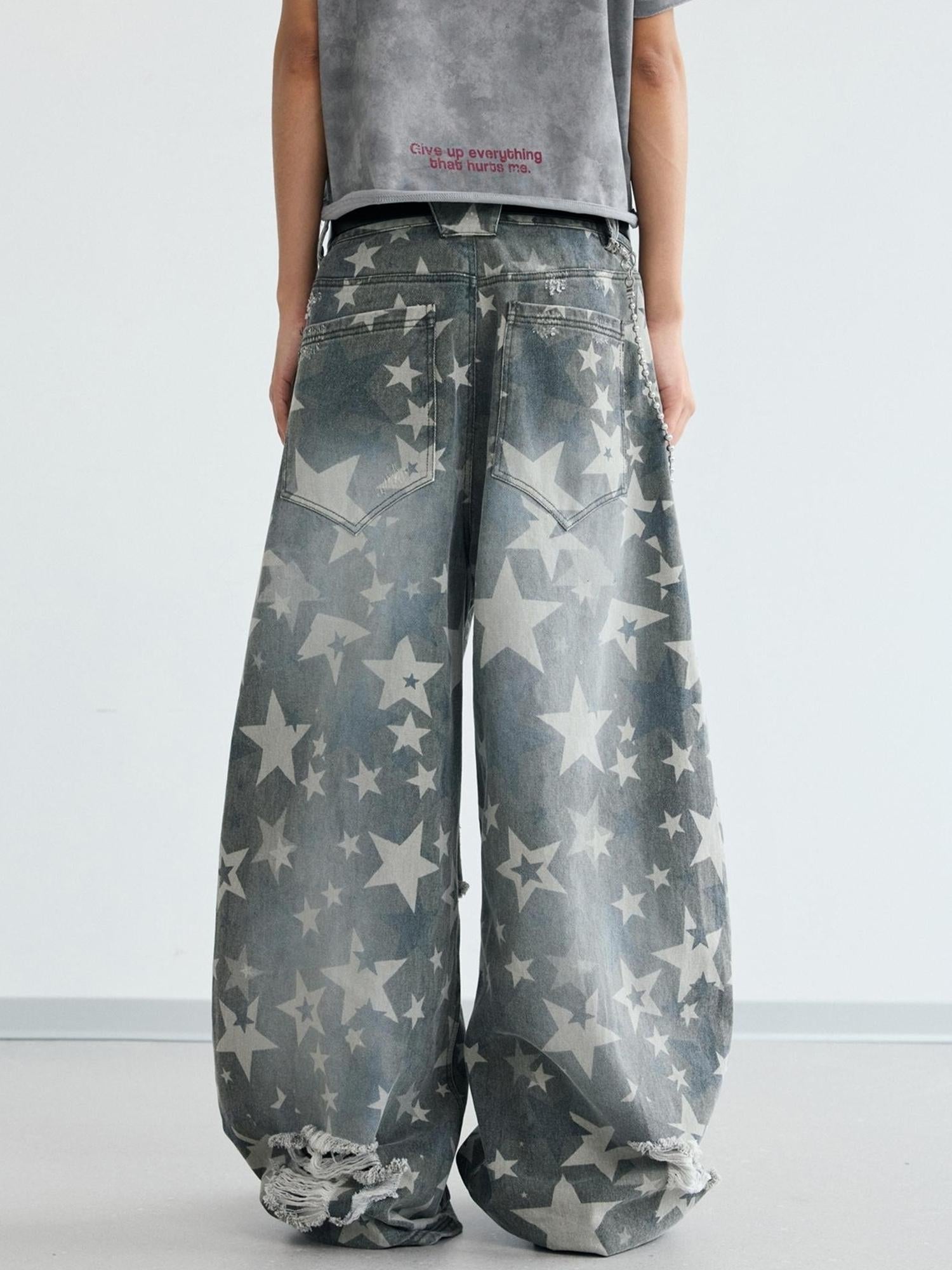 Peoplesense Star Ripped Scimitar Pants
