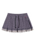 Breton Star Spot Pleated Mini Skirt Stretch Knit A Line