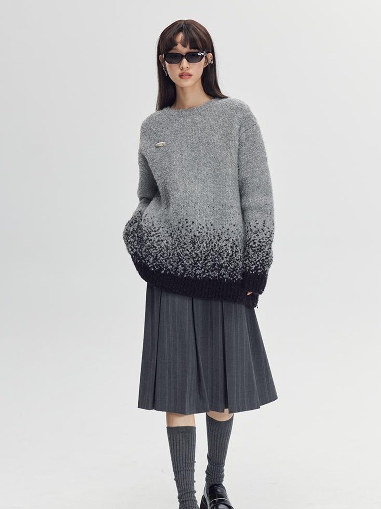 DIDDI MODA Starry Gradient Knit Sweater