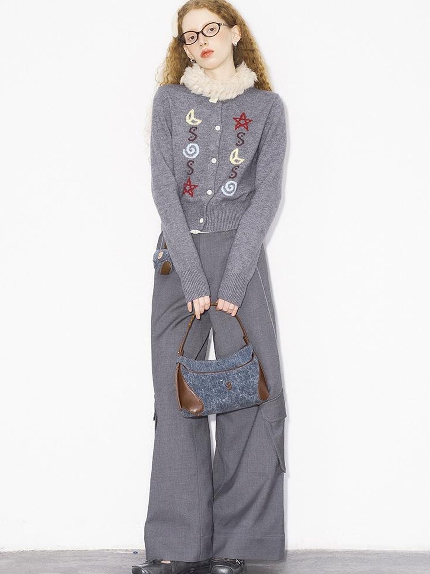 DIDDI MODA Starry Moon Knit Cardigan