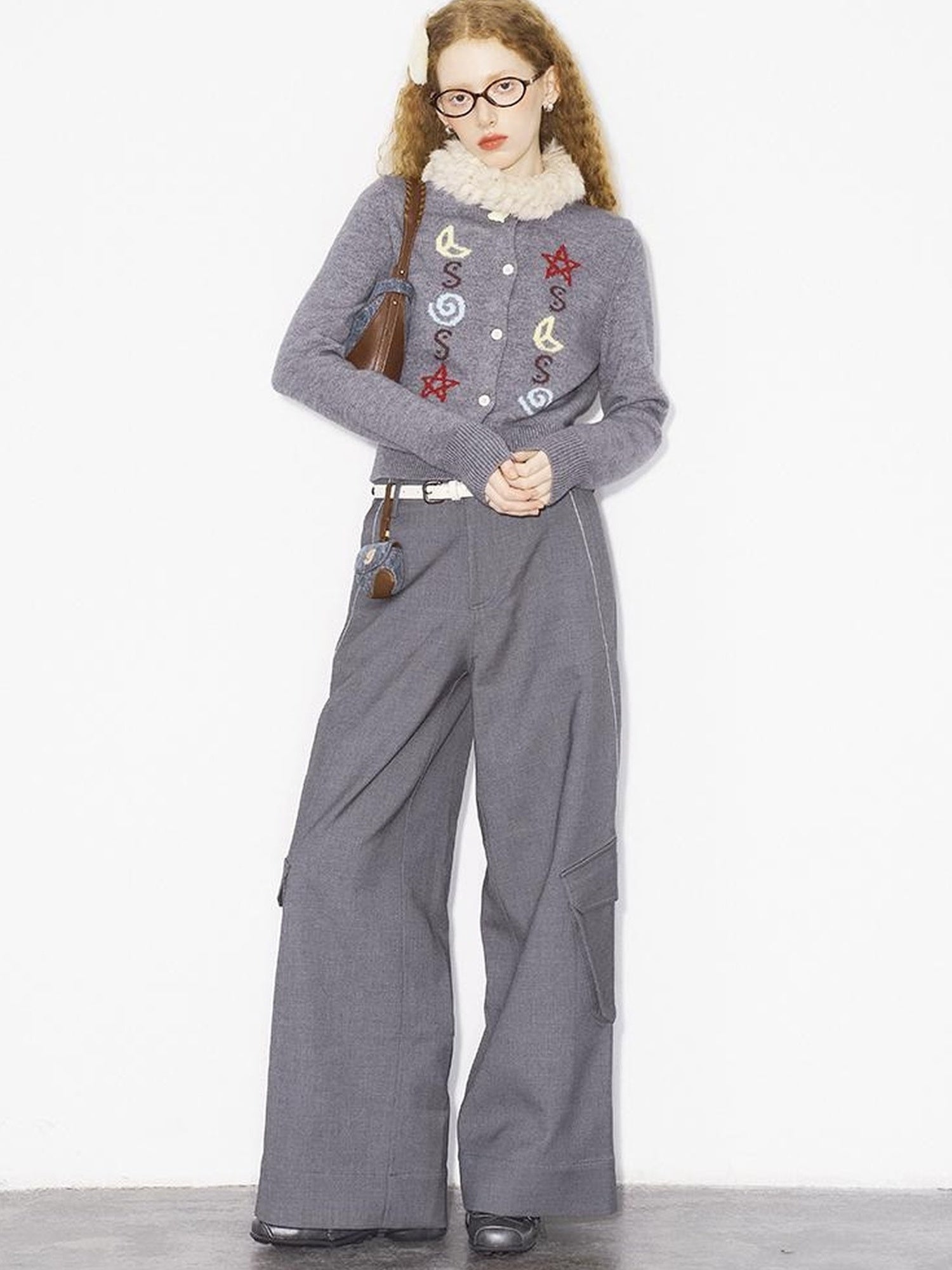 DIDDI MODA Starry Moon Knit Cardigan