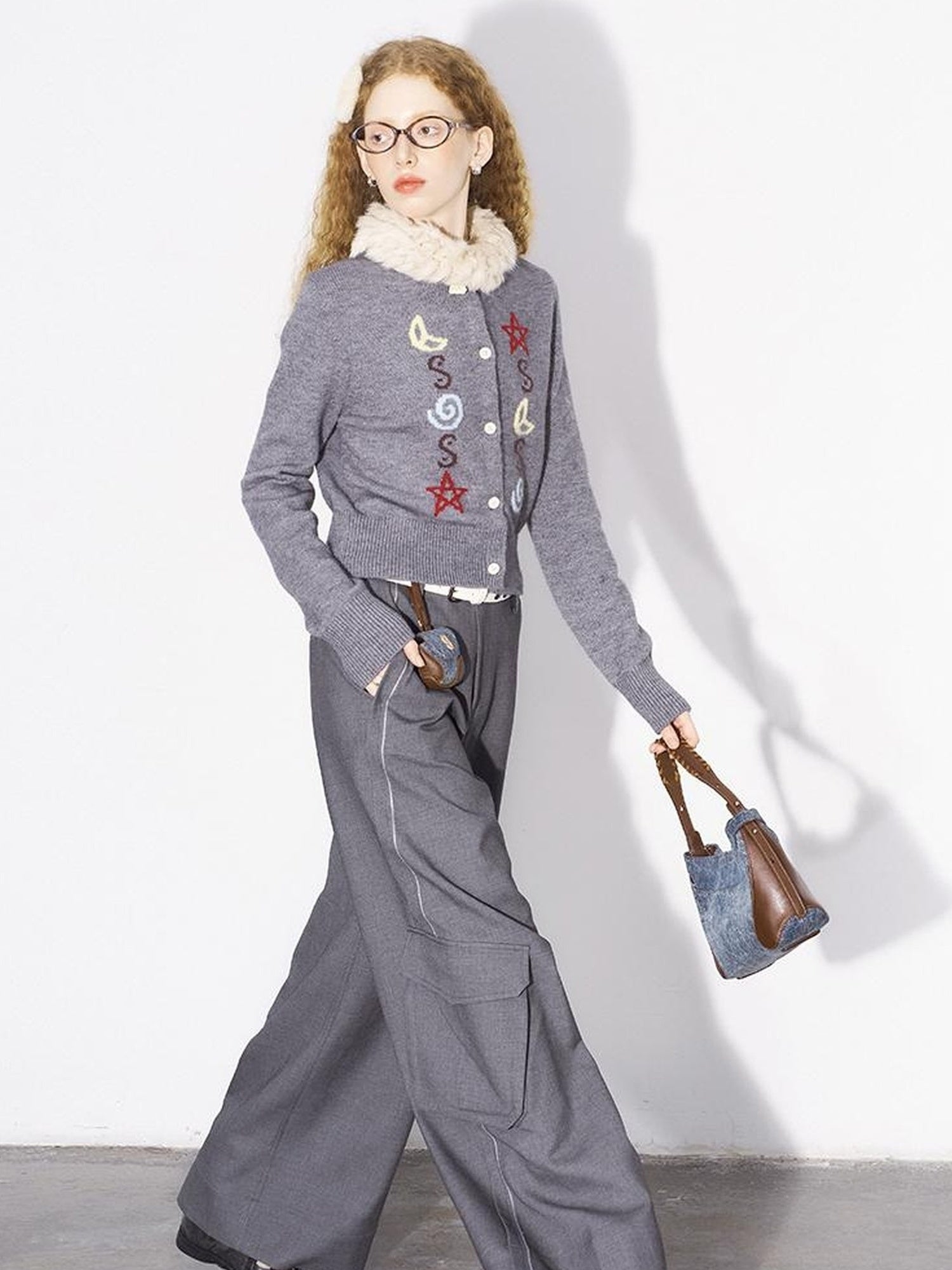 DIDDI MODA Starry Moon Knit Cardigan