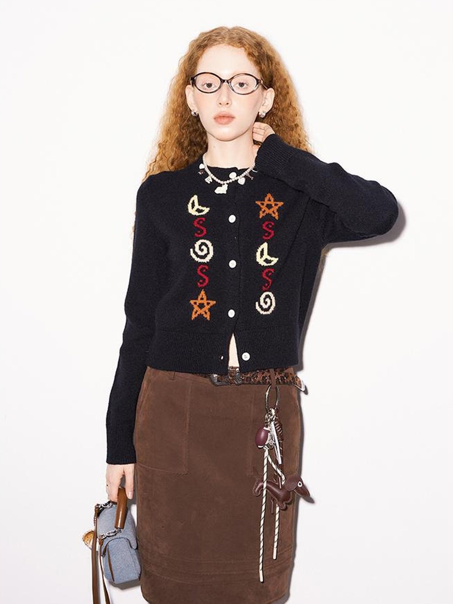 DIDDI MODA Starry Moon Knit Cardigan