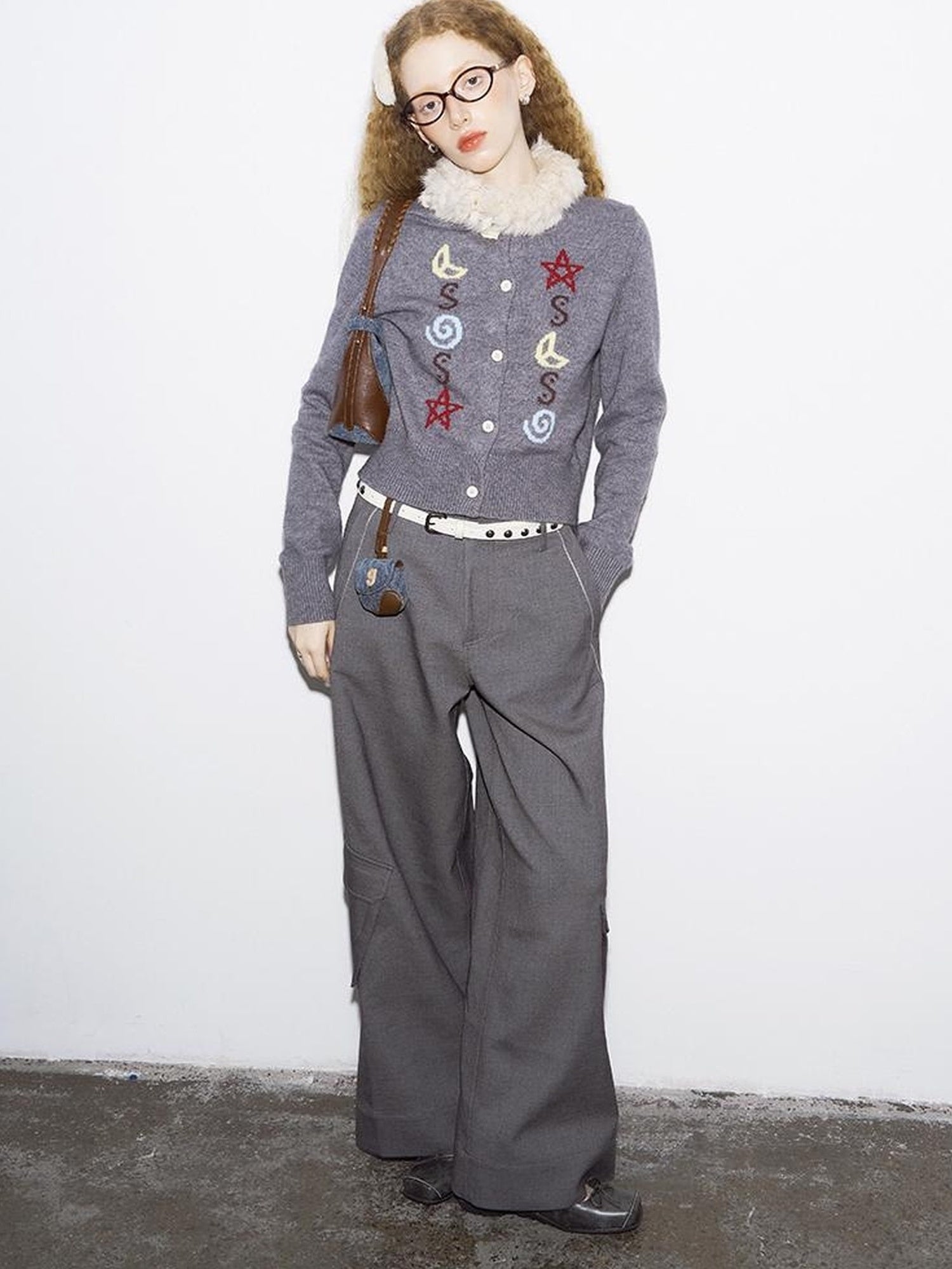 DIDDI MODA Starry Moon Knit Cardigan