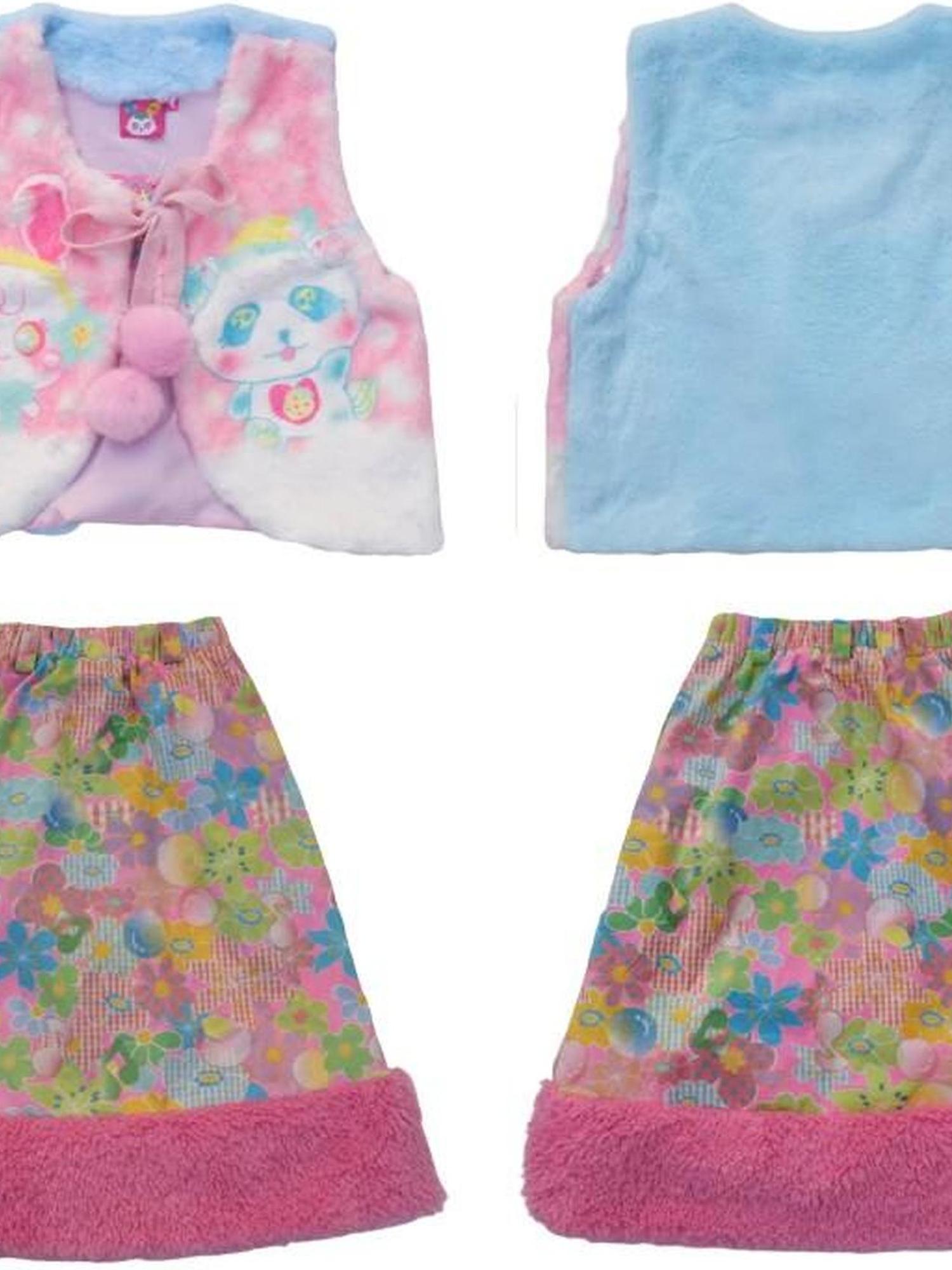 Frufru Gulu Strawberry Dream Pink Bunny Girl Lace Vest