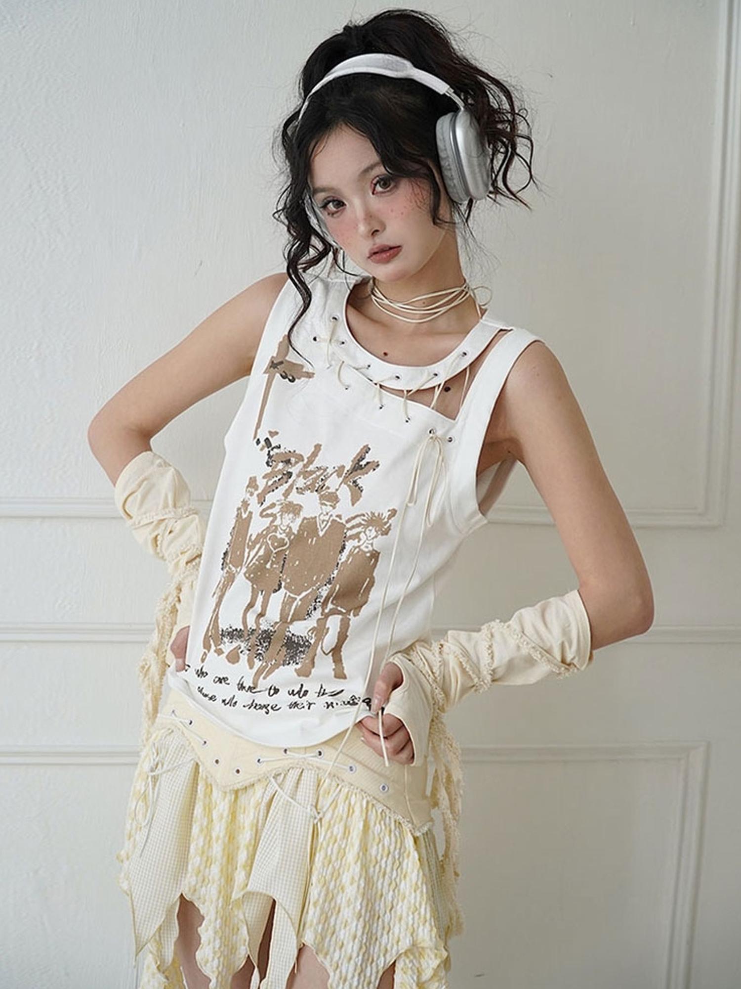 WSW WUSHENWU Street Loose Cut Unisex Tee