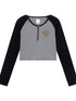Los Angeles Stripe Spliced Crop Tee