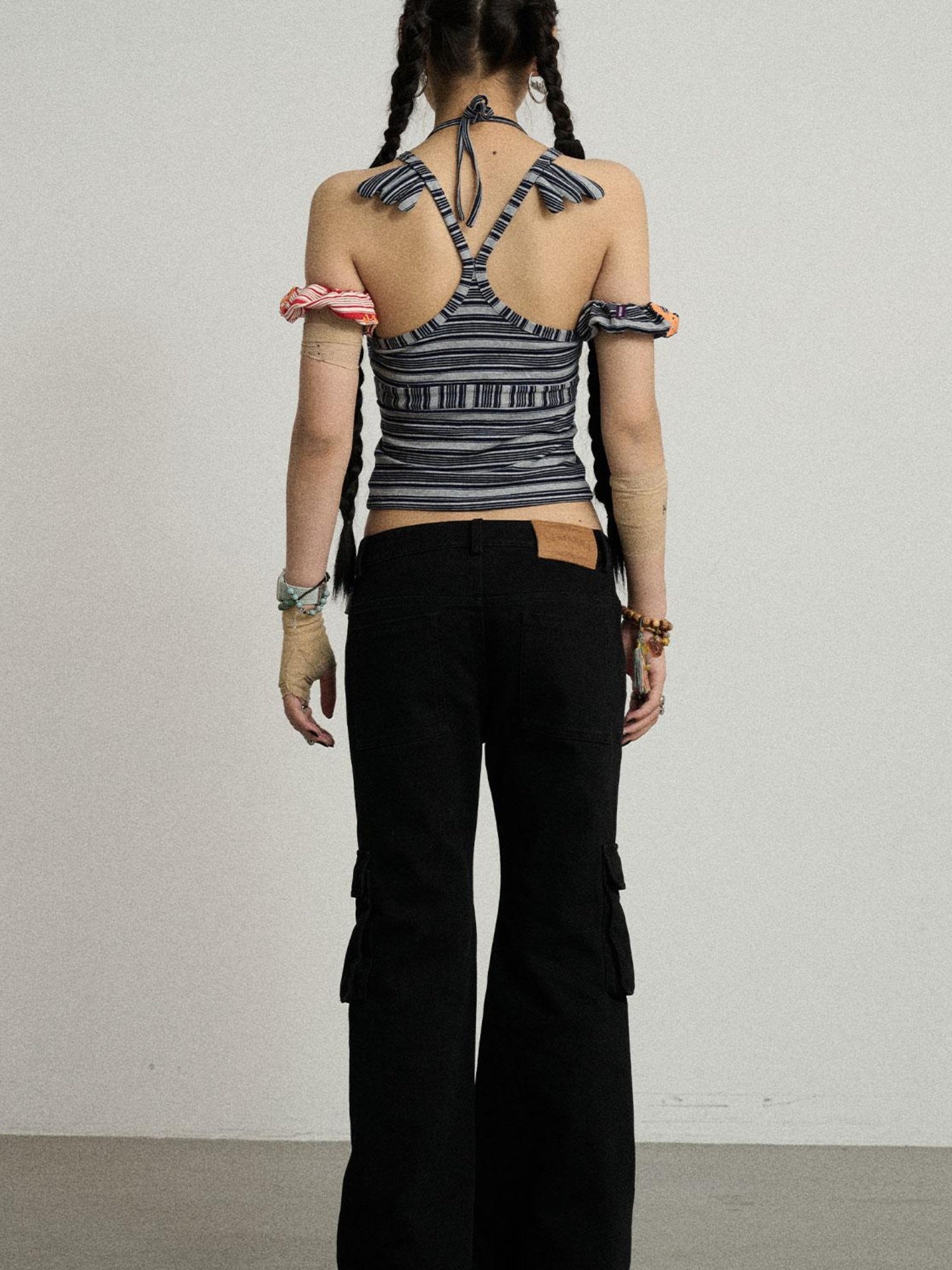 Achihara Striped Sleeveless Top Watermelon Tank