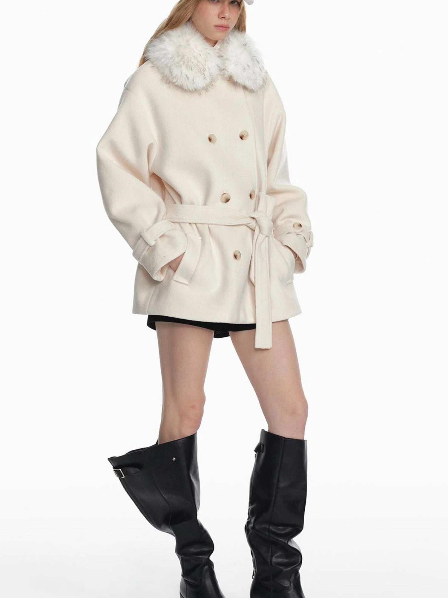 Stylish Black White Octagon Beret For Women Painter Hat