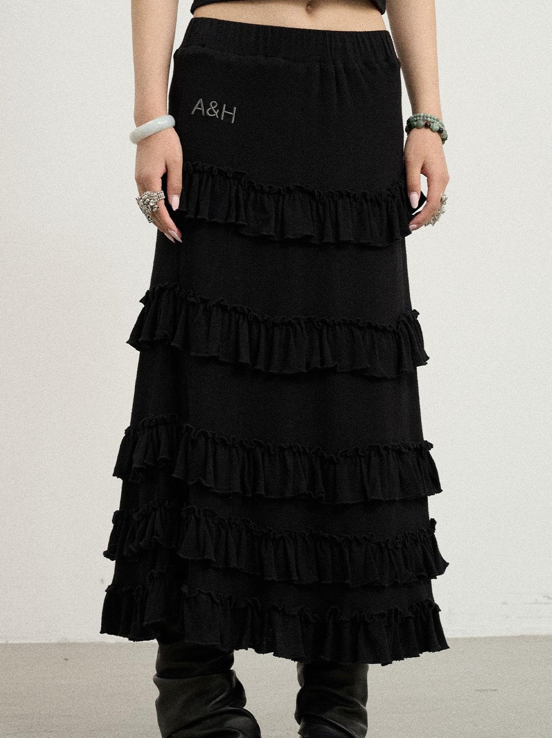 Achihara Summer A-Line Pleated Midi Skirt Dresses