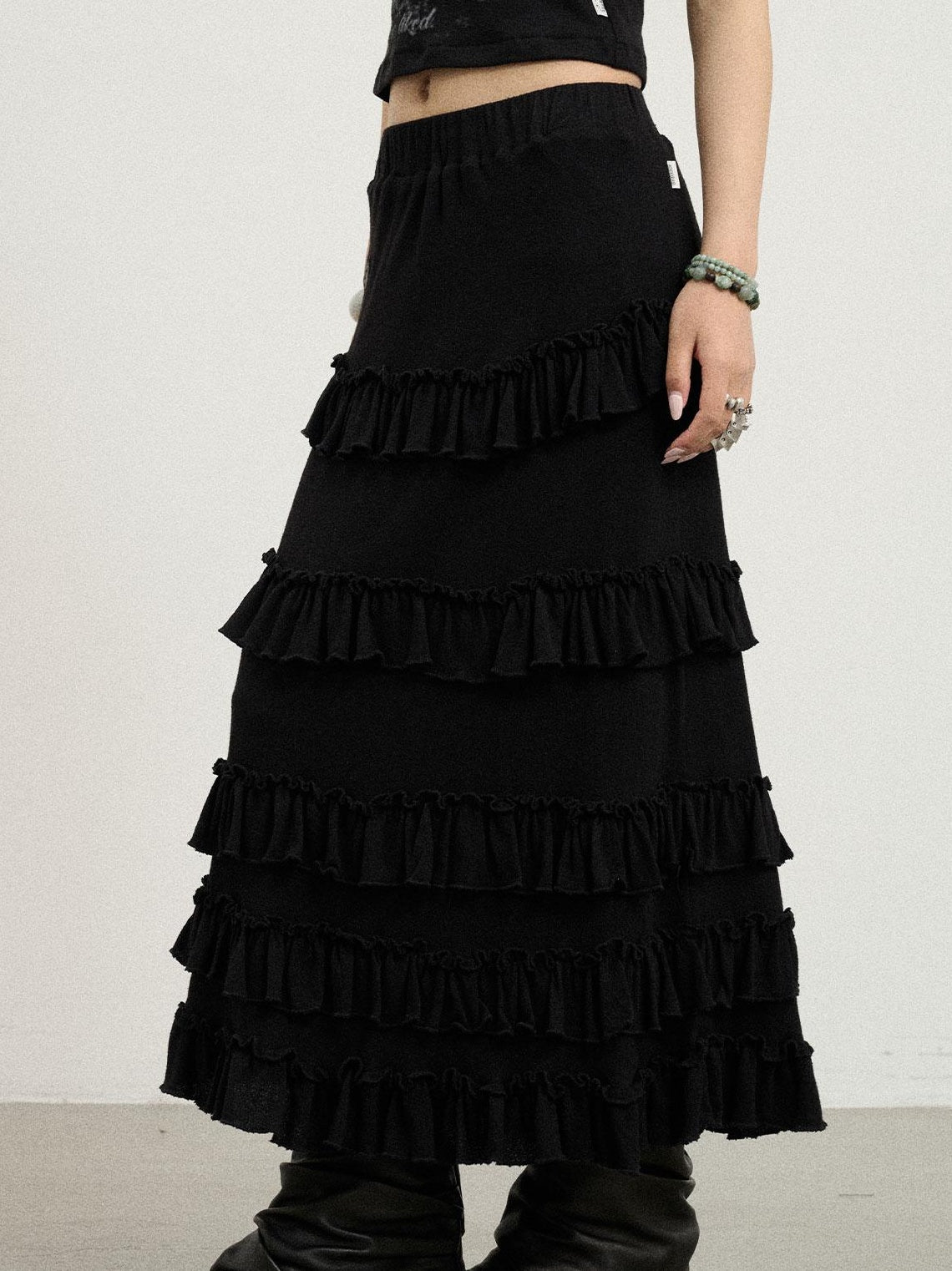Achihara Summer A-Line Pleated Midi Skirt Dresses