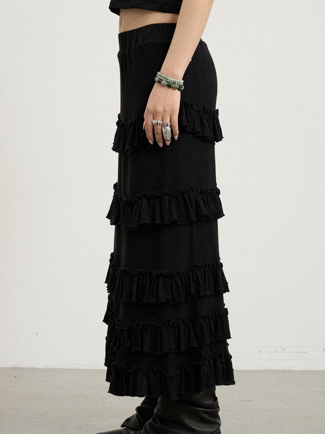 Achihara Summer A-Line Pleated Midi Skirt Dresses
